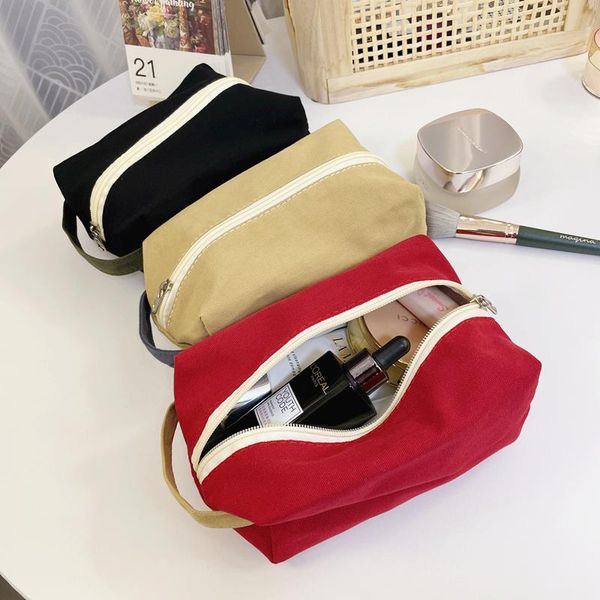cosmetic bags & cases solid color square bag women canvas travel makeup organizer zipper beauty pouch lady portable toiletry storage
cosmetic bags & cases solid color square bag women canvas travel makeup organizer zipper beauty pouch lady portable toiletry storage