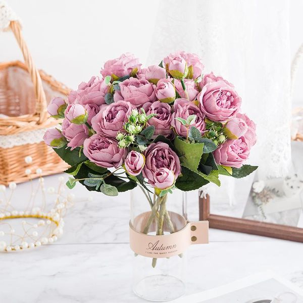 decorative flowers & wreaths pink artificial 9 heads silk peony bouquet tea rose fake plant for diy living room home garden wedding autumn d
decorative flowers & wreaths pink artificial 9 heads silk peony bouquet tea rose fake plant for diy living room home garden wedding autumn d