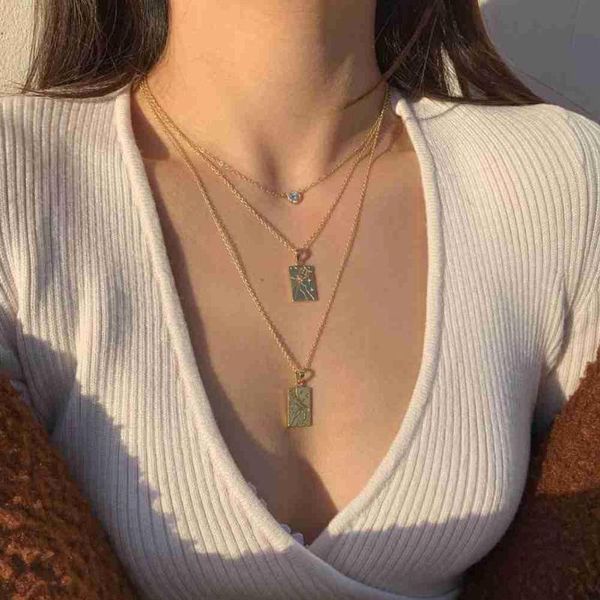 chains women luxury tarot carved pendant necklace for collarbone link chain jewelry simple choker h4a4, Silver
chains women luxury tarot carved pendant necklace for collarbone link chain jewelry simple choker h4a4, Silver