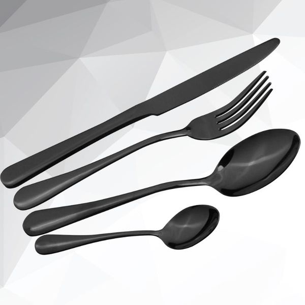 dinnerware sets 4 pieces flatware silverware set stainless steel cutlery include fork spoon dishwasher safe (black)
dinnerware sets 4 pieces flatware silverware set stainless steel cutlery include fork spoon dishwasher safe (black)