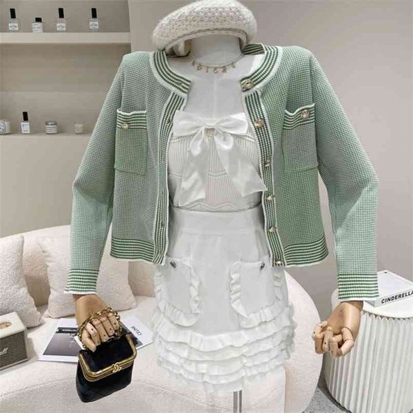 spring cute korean sweet knitted cardigan coat + crop bodycon pleated skirts sets girls elegant women outfits 210514, White
spring cute korean sweet knitted cardigan coat + crop bodycon pleated skirts sets girls elegant women outfits 210514, White