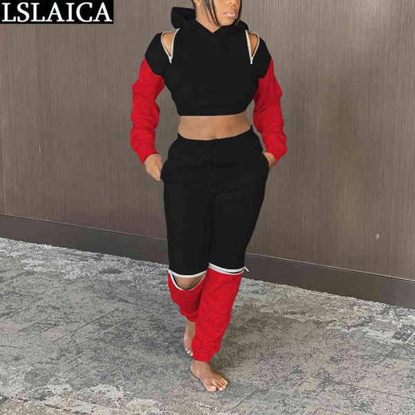 fall clothes for women two peice set color matching hooded long sleeve crop full length pants sets casual tracksuit 210520, White
fall clothes for women two peice set color matching hooded long sleeve crop full length pants sets casual tracksuit 210520, White