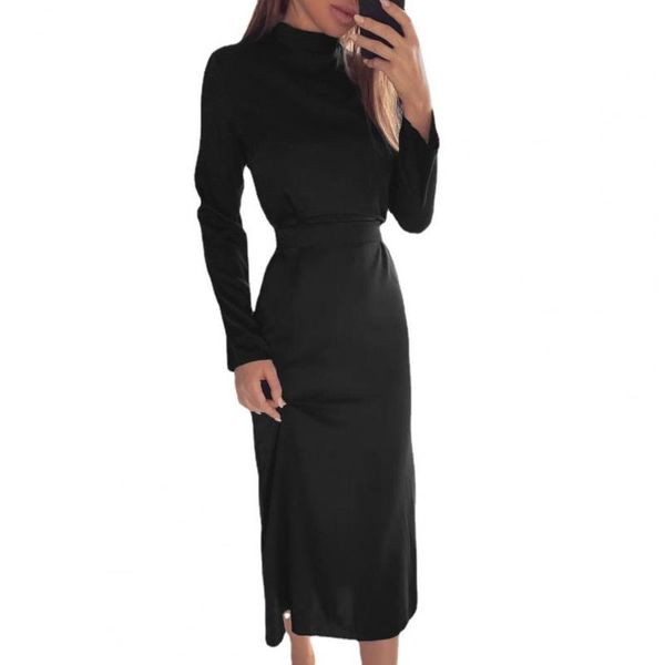 casual dresses office lady midi dress 2021 solid color turtleneck autumn long sleeve lace-up waist tied streetwear, Black;gray
casual dresses office lady midi dress 2021 solid color turtleneck autumn long sleeve lace-up waist tied streetwear, Black;gray