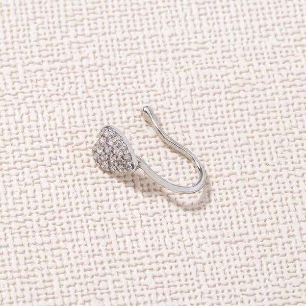 new style clip fashion perforation u-shaped ring nail exquisite love micro diamond nose ornament, Silver
new style clip fashion perforation u-shaped ring nail exquisite love micro diamond nose ornament, Silver