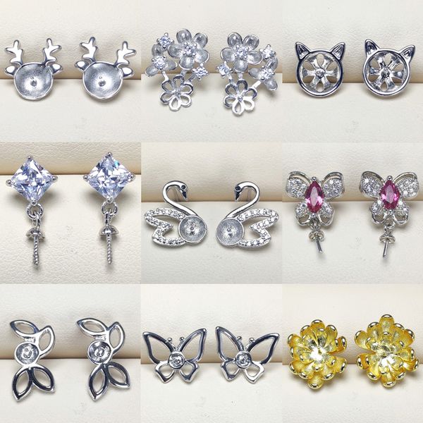 pearl stud earrings settings s925 silver earrings setting pearl earring for women girl mounting earring blank diy wedding gift 9 pair/lot, Slivery;crystal
pearl stud earrings settings s925 silver earrings setting pearl earring for women girl mounting earring blank diy wedding gift 9 pair/lot, Slivery;crystal