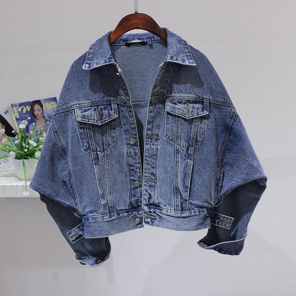 women's jackets vintage blue denim jacket women harajuku loose short outerwear chaqueta mujer pocket bat sleeve casual jeans coat femal, Black;brown
women's jackets vintage blue denim jacket women harajuku loose short outerwear chaqueta mujer pocket bat sleeve casual jeans coat femal, Black;brown