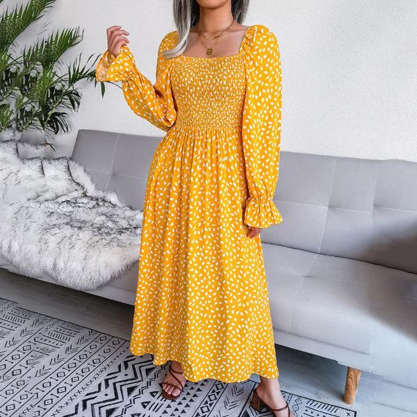 casual dresses square collar long sleeve maxi dress women's spring autumn floral print pleated party for women robe, Black;gray
casual dresses square collar long sleeve maxi dress women's spring autumn floral print pleated party for women robe, Black;gray