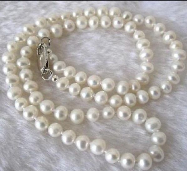 hand knotted charming natural white pink purple color 7-8mm freshwater pearl necklace 18" fashion jewelry chains, Silver
hand knotted charming natural white pink purple color 7-8mm freshwater pearl necklace 18" fashion jewelry chains, Silver