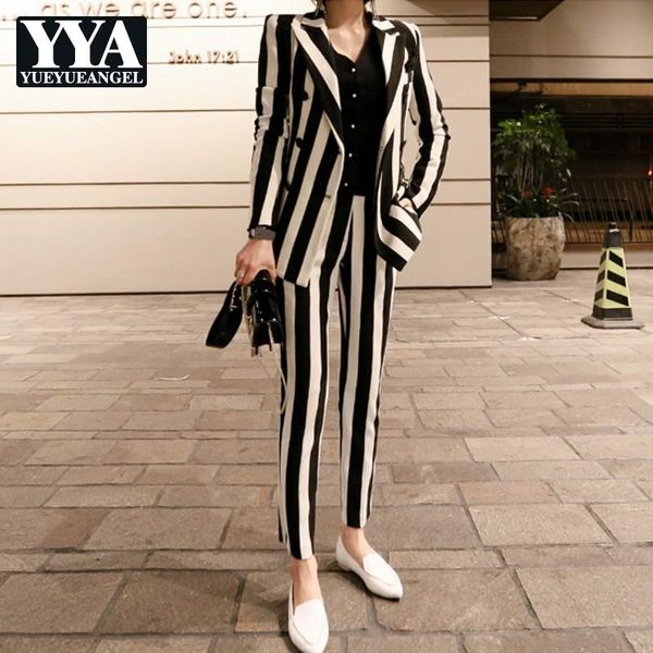 winter womens striped double breasted blazer jacket slim fit pencil pants 2 pieces suits sets business ol female women's two piece, White
winter womens striped double breasted blazer jacket slim fit pencil pants 2 pieces suits sets business ol female women's two piece, White
