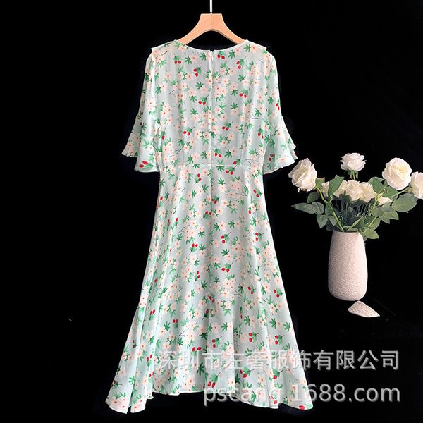 factorybezu summer printed women's high irregular ruffle end boutique crepe de chine silk dress, White;black
factorybezu summer printed women's high irregular ruffle end boutique crepe de chine silk dress, White;black