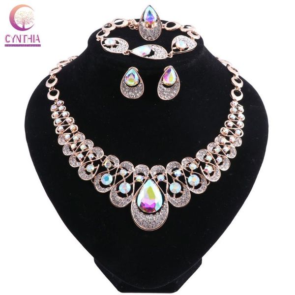 earrings & necklace tassel crystal bridal wedding jewelry sets for women gold color water drop set party, Silver
earrings & necklace tassel crystal bridal wedding jewelry sets for women gold color water drop set party, Silver