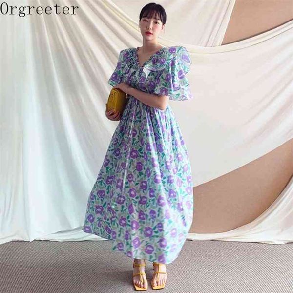 fashion arrival floral printted long dress women summer v-neck ruffled stitching pleated flying sleeves loose 210602, White
fashion arrival floral printted long dress women summer v-neck ruffled stitching pleated flying sleeves loose 210602, White
