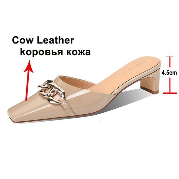 sandals meotina genuine leather mules chain mid heel shoes women summer square toe thick pumps ladies footwear white 98cp, Black
sandals meotina genuine leather mules chain mid heel shoes women summer square toe thick pumps ladies footwear white 98cp, Black