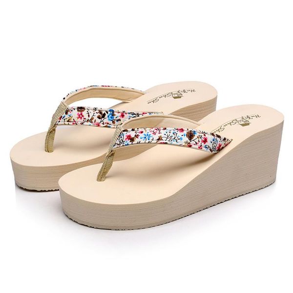 slippers korean style slope heel female summer leisure floral fresh cloth belt flip flops thick bottom all-match beach sandals, Black
slippers korean style slope heel female summer leisure floral fresh cloth belt flip flops thick bottom all-match beach sandals, Black