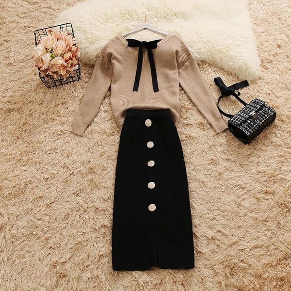 women's two piece pants office knit sweater v neck + high waist package hip skirt set fashion batwing sleeve ruffled hem 2, White
women's two piece pants office knit sweater v neck + high waist package hip skirt set fashion batwing sleeve ruffled hem 2, White