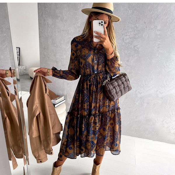 casual dresses elegant women v neck floral print ruffles dress spring autumn long sleeve holiday female slim button party, Black;gray
casual dresses elegant women v neck floral print ruffles dress spring autumn long sleeve holiday female slim button party, Black;gray