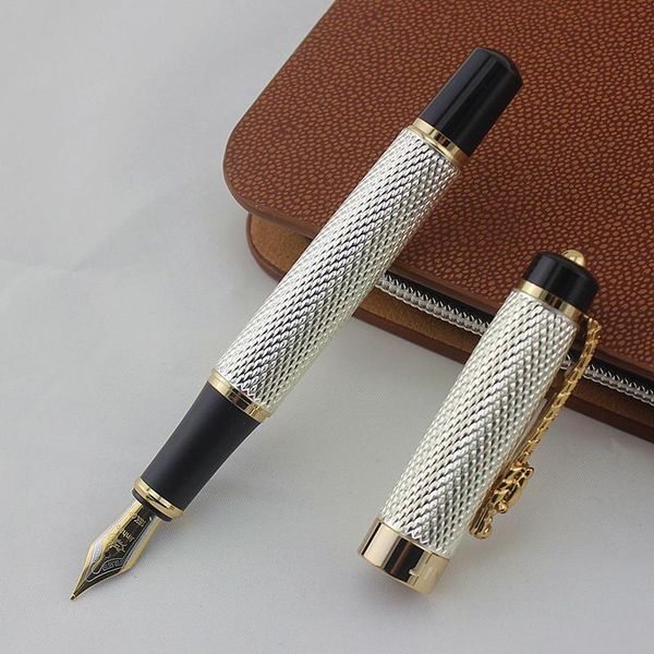 fountain pens luxury eastern dragon design ink silver jinhao brand business office gift school writing stationery pen
fountain pens luxury eastern dragon design ink silver jinhao brand business office gift school writing stationery pen
