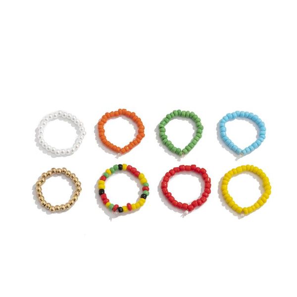 beaded, strands bohemian mixed color rice bead beaded combination ring holiday style elastic rope european and american jewelry, Black
beaded, strands bohemian mixed color rice bead beaded combination ring holiday style elastic rope european and american jewelry, Black