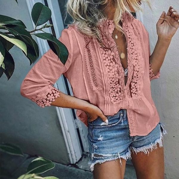 women's blouses & shirts lace ruffled plus size 5xl 3/4 sleeve patchwork office lady women shirt 2021 spring summer female, White
women's blouses & shirts lace ruffled plus size 5xl 3/4 sleeve patchwork office lady women shirt 2021 spring summer female, White