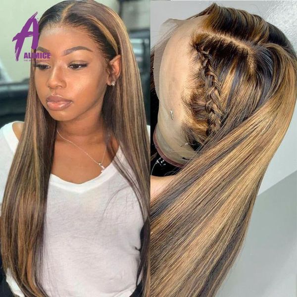 27# highlight wig ombre blonde straight lace frontal wigs 13x4 brazilian human hair 150% 180% 8-28 long for women1, Black;brown
27# highlight wig ombre blonde straight lace frontal wigs 13x4 brazilian human hair 150% 180% 8-28 long for women1, Black;brown