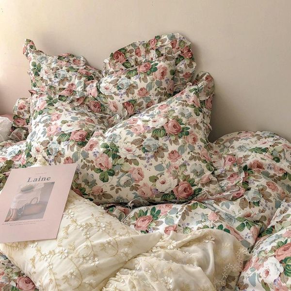 bedding sets french vintage set lace floral printed bed linen cotton bedspread pillowcase us king size 4pcs
bedding sets french vintage set lace floral printed bed linen cotton bedspread pillowcase us king size 4pcs