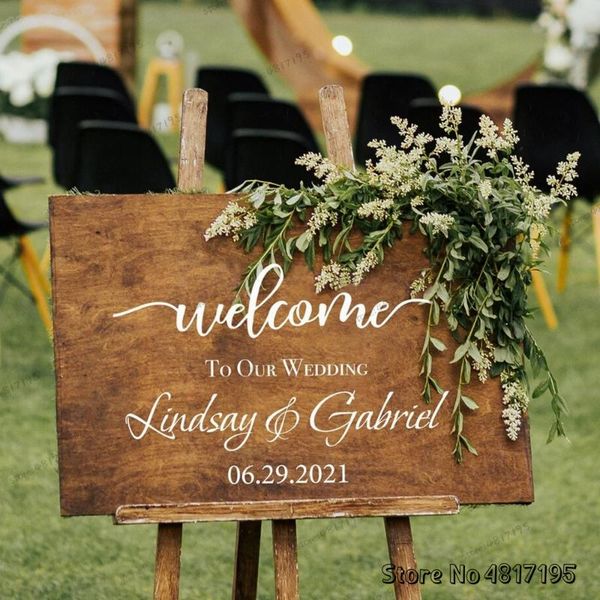 wall stickers diy personalized name wedding welcome sign sticker decals decor with couple's & date decal
wall stickers diy personalized name wedding welcome sign sticker decals decor with couple's & date decal