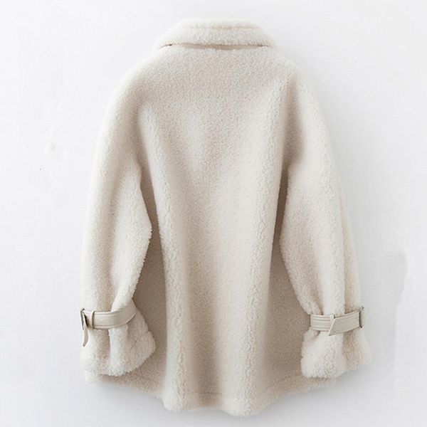 women autumn winter lamb fur sheepskin coat vintage loose sheep shearing coats female casual warm thick outerwear, Black
women autumn winter lamb fur sheepskin coat vintage loose sheep shearing coats female casual warm thick outerwear, Black