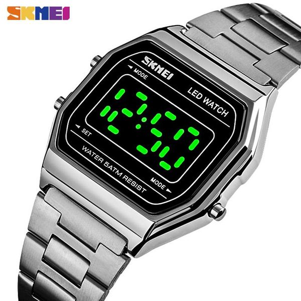 wristwatches skmei fashion led watches for mens luminous date digital wrist watch men stainless steel band waterproof hour montre homme 1646, Slivery;brown
wristwatches skmei fashion led watches for mens luminous date digital wrist watch men stainless steel band waterproof hour montre homme 1646, Slivery;brown