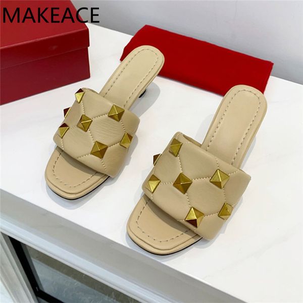 70% off wholesale sandals flip-flops yellow rivets leather runway slides new open toe stilettos women shoes bread grid casual dress mules qu, Black
70% off wholesale sandals flip-flops yellow rivets leather runway slides new open toe stilettos women shoes bread grid casual dress mules qu, Black