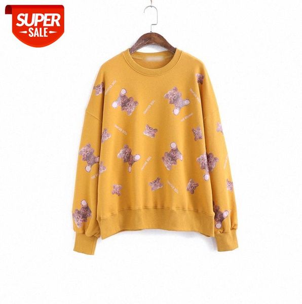 110084 bear print sweater women spring long-sleeved round neck loose korean pullover jacket trend #at4s, Black;gray
110084 bear print sweater women spring long-sleeved round neck loose korean pullover jacket trend #at4s, Black;gray