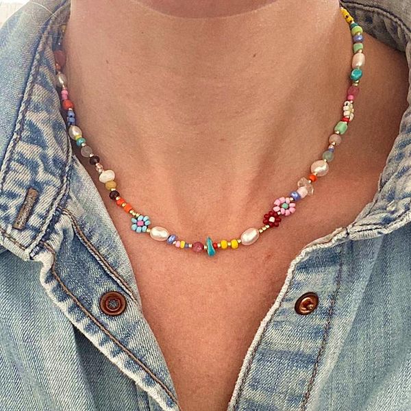 chokers handmade seed beaded daisy flower freshwater pearl magnolia necklace women jewelry bohemian wholesale boho, Golden;silver
chokers handmade seed beaded daisy flower freshwater pearl magnolia necklace women jewelry bohemian wholesale boho, Golden;silver