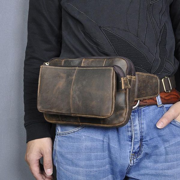 waist bags quality leather men casual fashion travel belt bag chest pack sling design 8" phone tablets case pouch male 2100
waist bags quality leather men casual fashion travel belt bag chest pack sling design 8" phone tablets case pouch male 2100