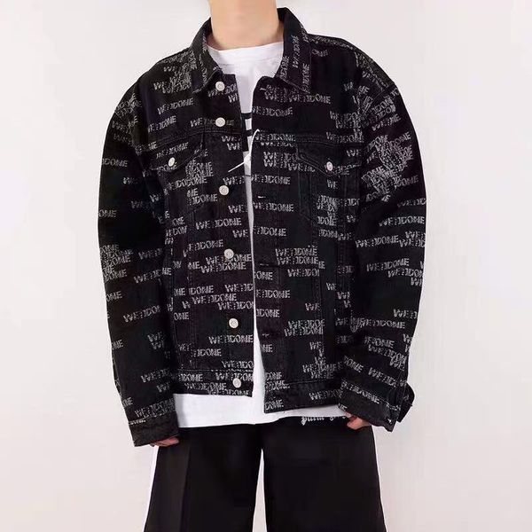 men's loose denim jacket oversized women's coat full-body letter printing autumn and winter clothing blue black rtr007, Black;brown
men's loose denim jacket oversized women's coat full-body letter printing autumn and winter clothing blue black rtr007, Black;brown