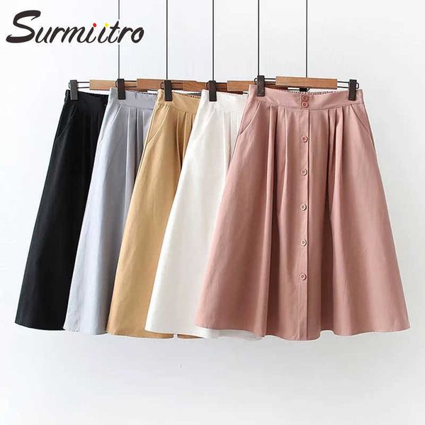 surmiitro spring summer women korean style 80% cotton pink white black solid color high waist sun school midi female skirt 210712
surmiitro spring summer women korean style 80% cotton pink white black solid color high waist sun school midi female skirt 210712