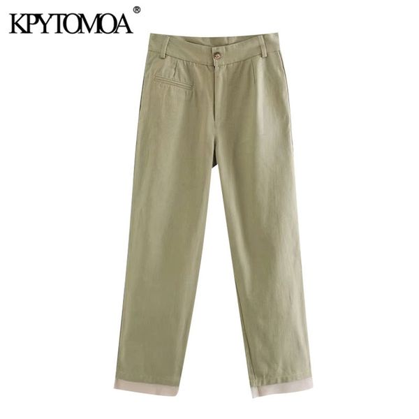 women chic fashion patchwork straight pants vintage high waist zipper fly side pockets female ankle trousers mujer 210420, Black;white
women chic fashion patchwork straight pants vintage high waist zipper fly side pockets female ankle trousers mujer 210420, Black;white