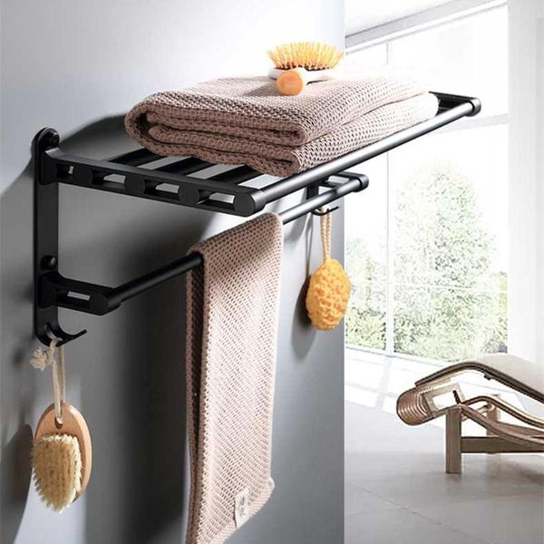 towel racks bathroom rack with hooks black space aluminum wall mounted bath cloth shelf two layer storage hanger
towel racks bathroom rack with hooks black space aluminum wall mounted bath cloth shelf two layer storage hanger