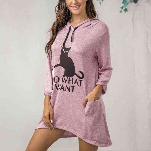 women's hoodies & sweatshirts big-size sweatshirt, pocket jacket printed in cat and glass letters, with pocket, for spring fall pfen, Black
women's hoodies & sweatshirts big-size sweatshirt, pocket jacket printed in cat and glass letters, with pocket, for spring fall pfen, Black