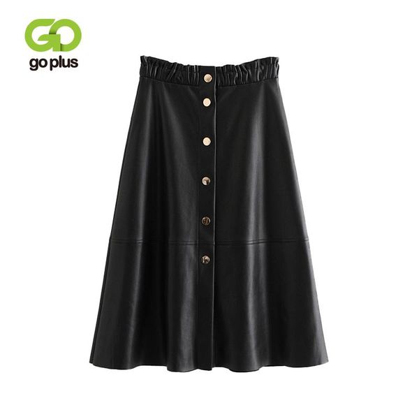 skirts goplus 2021 mid-calf skirt female high waist womens elegant buttons pu leather fashion ladies ol faldas mujer c6556, Black
skirts goplus 2021 mid-calf skirt female high waist womens elegant buttons pu leather fashion ladies ol faldas mujer c6556, Black