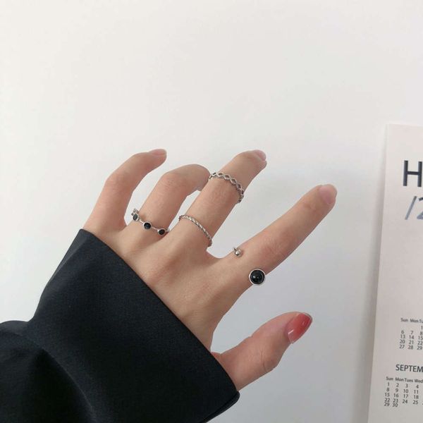 korean set joint combination personality jewelry open tail pair ring simple hand ornament for women, Black
korean set joint combination personality jewelry open tail pair ring simple hand ornament for women, Black