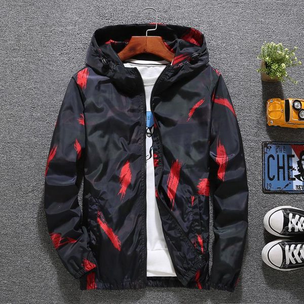 men's jackets 2021 windbreaker jacket men autumn outdoor hooded zipper thin, Black;brown 
men's jackets 2021 windbreaker jacket men autumn outdoor hooded zipper thin, Black;brown