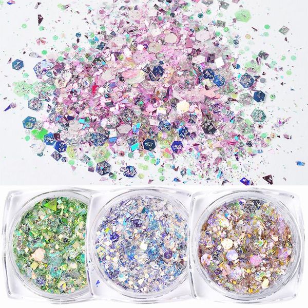 nail glitter 1 box colorful nails glitters flakes irregular foil sequins chrome powder dust art decorations manicure accessories, Silver;gold
nail glitter 1 box colorful nails glitters flakes irregular foil sequins chrome powder dust art decorations manicure accessories, Silver;gold