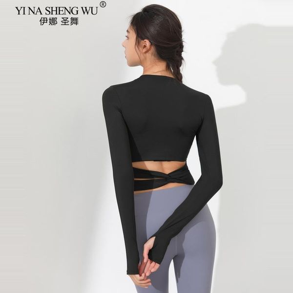 backless cropped yoga long sleeve fitness t shirt women breathable running training sport t-shirt gym outfit
backless cropped yoga long sleeve fitness t shirt women breathable running training sport t-shirt gym outfit
