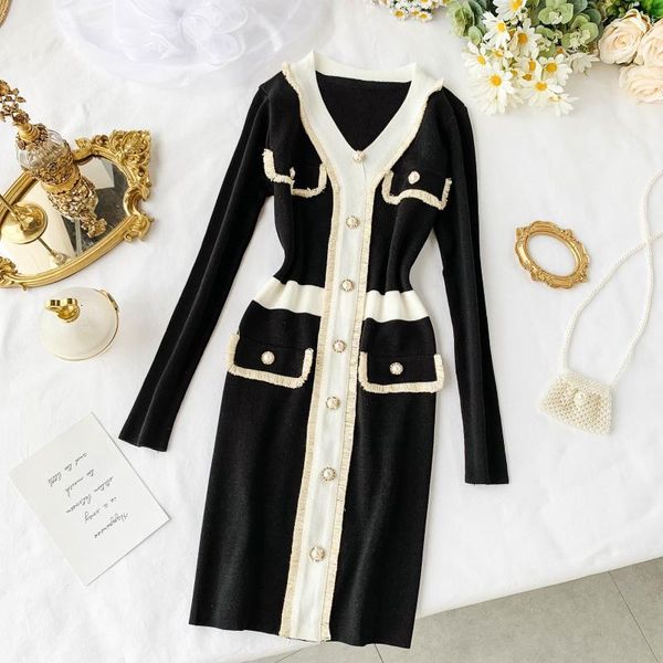 casual dresses autumn winter fashion knitted sweater es sheath single-breasted pocket above knee women slim tight straight short 5, Black;gray
casual dresses autumn winter fashion knitted sweater es sheath single-breasted pocket above knee women slim tight straight short 5, Black;gray