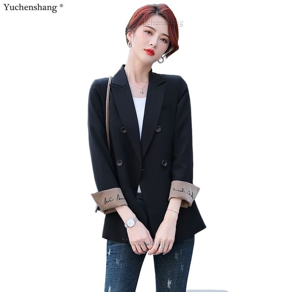 women's suits & blazers new arrival single breasted gray black women blazer casual solid color outwear loose korean style jackets yixa, White;black
women's suits & blazers new arrival single breasted gray black women blazer casual solid color outwear loose korean style jackets yixa, White;black