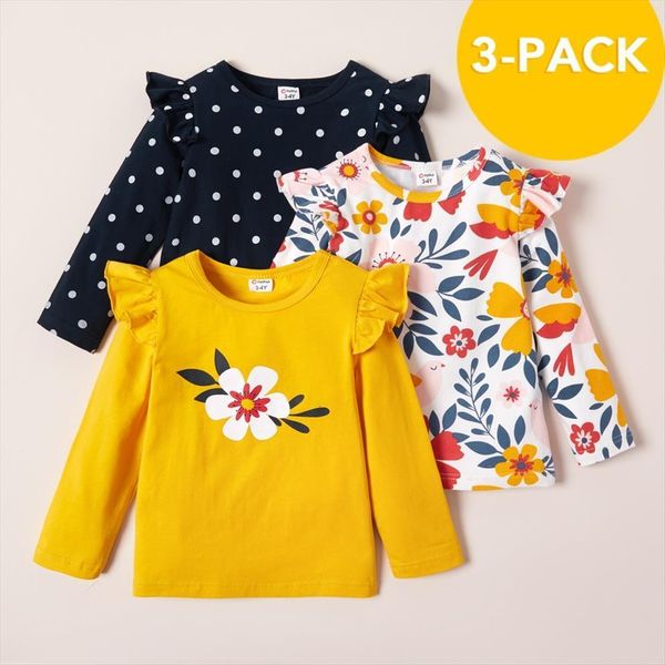 arrival autumn and spring 3 pack girls t shirt floral dots long sleeve tee sets children clothing for kids, Blue
arrival autumn and spring 3 pack girls t shirt floral dots long sleeve tee sets children clothing for kids, Blue