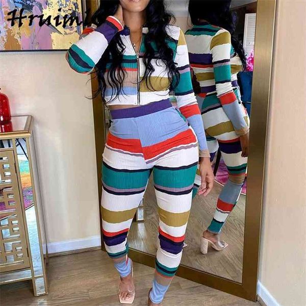 2 piece sets womens outfits striped colorful casual fashion arrival tracksuit women zipper elastic waist conjuntos de mujer 210513, White
2 piece sets womens outfits striped colorful casual fashion arrival tracksuit women zipper elastic waist conjuntos de mujer 210513, White