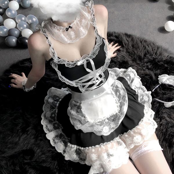 super mood lingerie girl sao student uniform suit temptation cute loli maid dress, Red;black
super mood lingerie girl sao student uniform suit temptation cute loli maid dress, Red;black