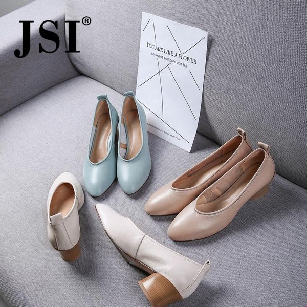 dress shoes jsi stylish genuine leather square heel women pumps basic pointed toe med casual buckle strap ladies jo223, Black
dress shoes jsi stylish genuine leather square heel women pumps basic pointed toe med casual buckle strap ladies jo223, Black