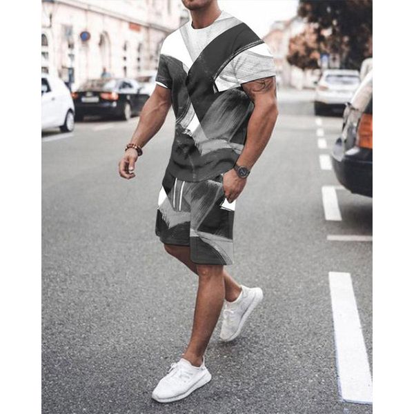 diagonal bar graph men s sports suit short-sleeved t-shirt with shorts, comfortable, breathable and dry, daily leisure sports, Gray
diagonal bar graph men s sports suit short-sleeved t-shirt with shorts, comfortable, breathable and dry, daily leisure sports, Gray