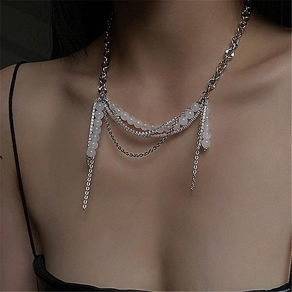 chokers korean transparent crystal beaded tassel necklaces for women elegant metal clavicle chain necklace fashion jewelry, Golden;silver
chokers korean transparent crystal beaded tassel necklaces for women elegant metal clavicle chain necklace fashion jewelry, Golden;silver